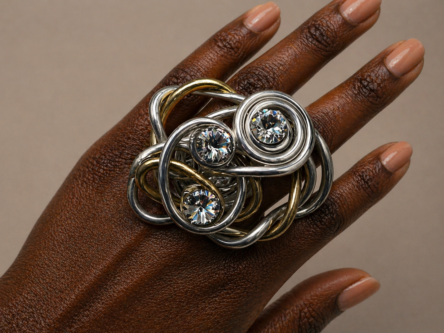 Cosmic Knot Ring Collection