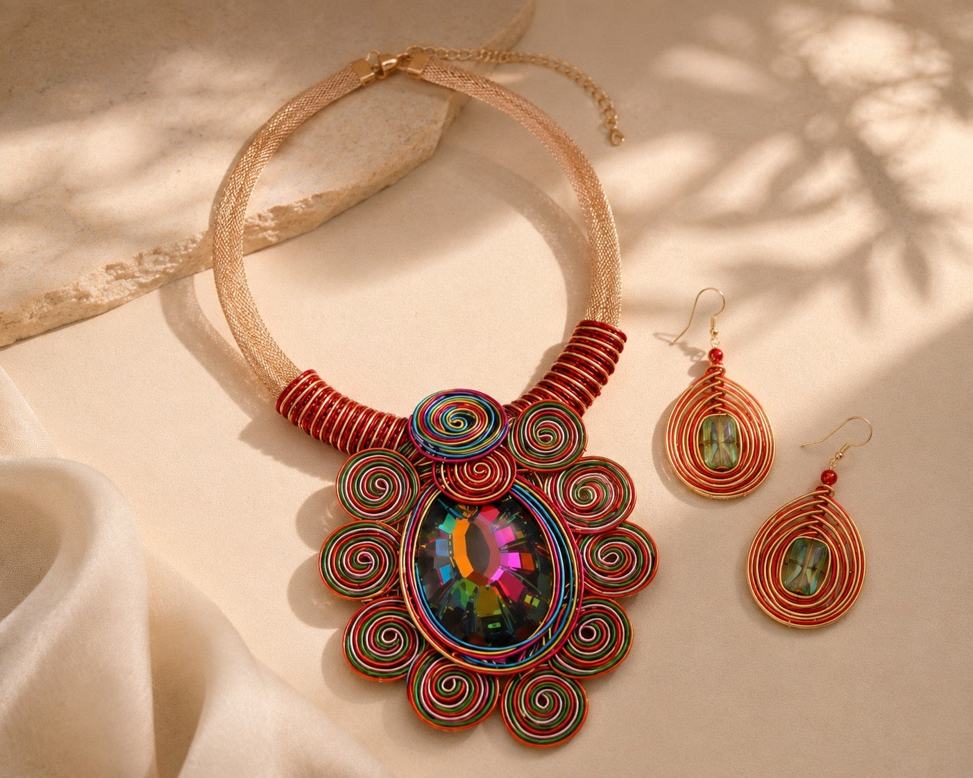 The Swirly Girl-Necklace Set