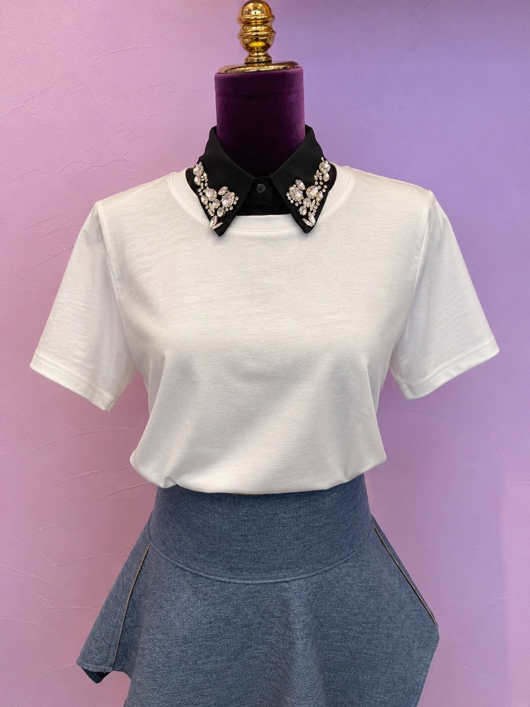Bling Bling it on Collar - T-Shirt
