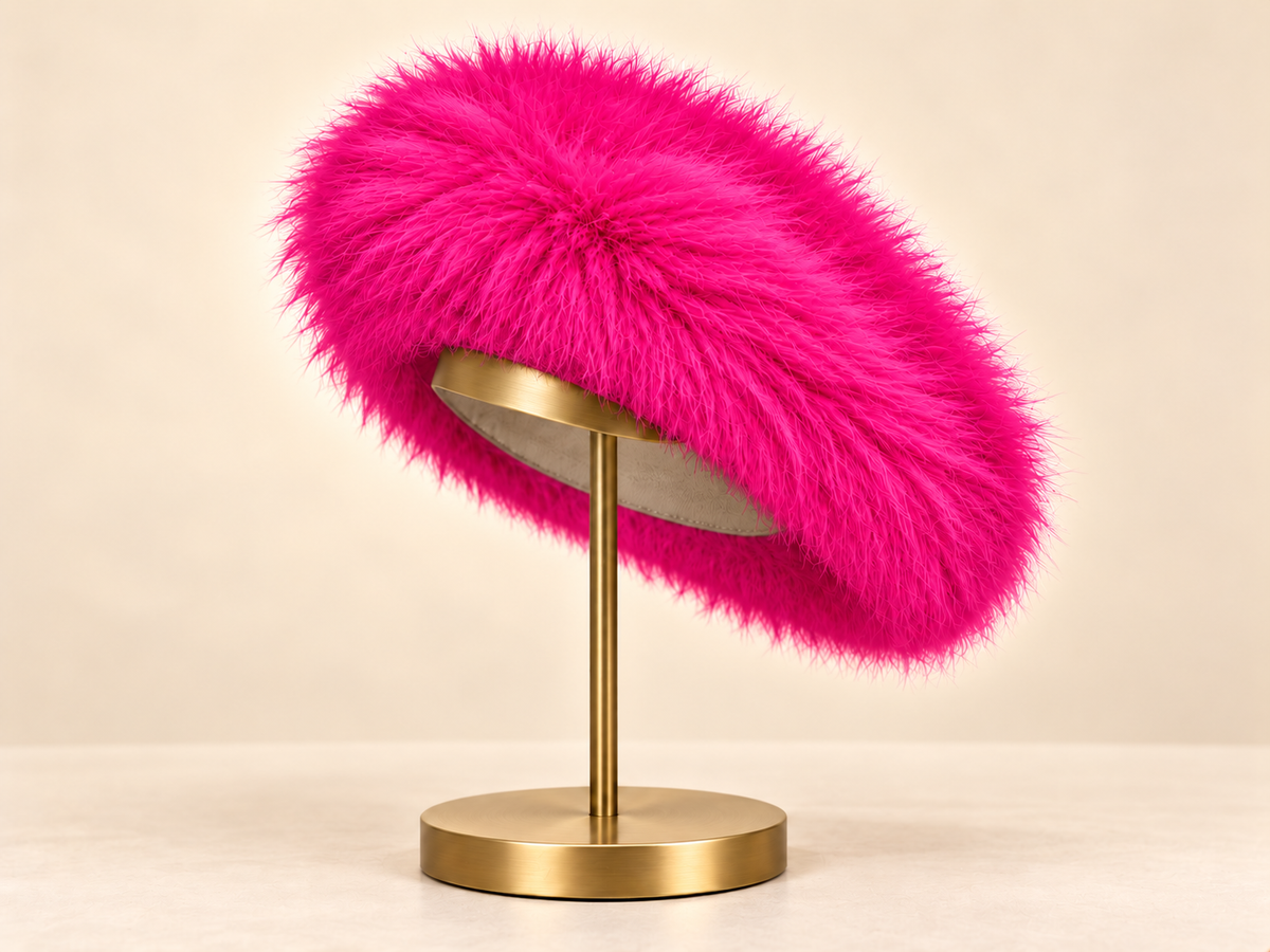 Fur And Fabulous Beret -Hats