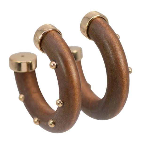 Lumber Studded Hoop-Earrings