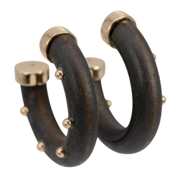 Lumber Studded Hoop-Earrings