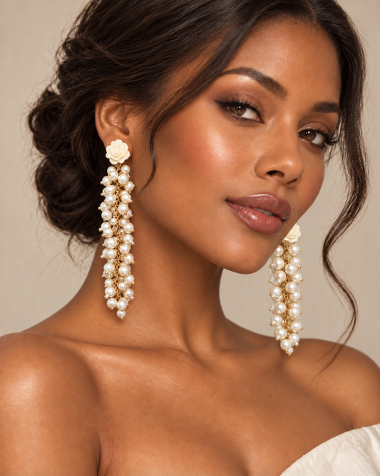 Rosey Pearl Earrings
