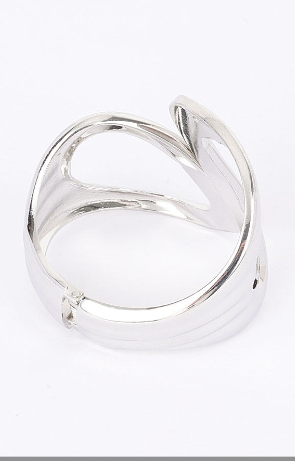 Metal Spring Hinge Cuff- Bracelet