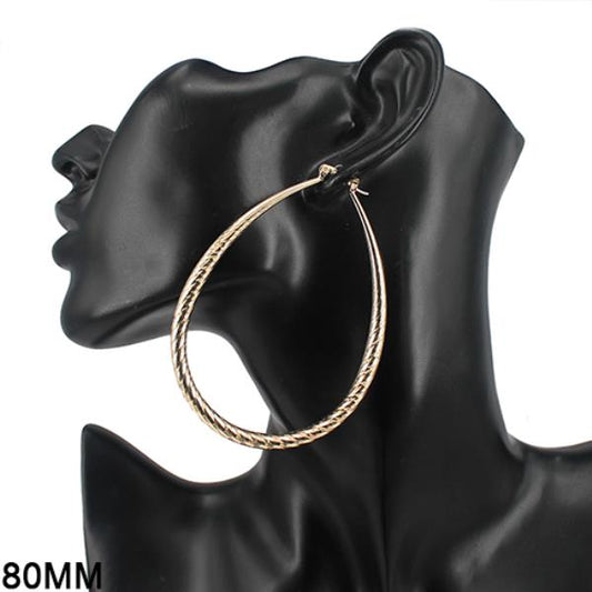 Tear Drop Hoop Earrings